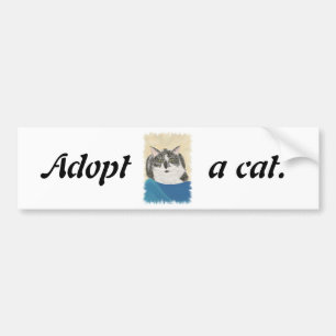 Autoaufkleber einer Katze-Werbeaktion adoptiert