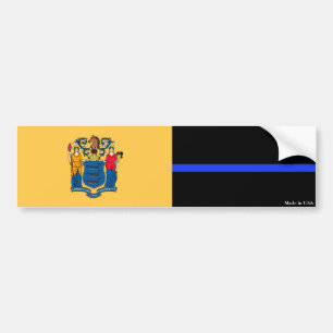 Autoaufkleber für die blaue Linie NJ und Police Th