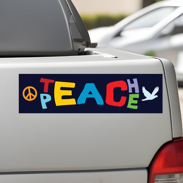 Autoaufkleber für Frieden - Positive teilen (🕊️ On-the-Go Harmony: Teach Peace Bumper Sticker! 🌈)