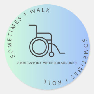 Autoaufkleber für Rollstuhlfahrer Runder Aufkleber