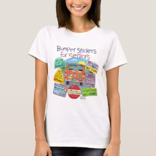 Autoaufkleber für Senioren-Cartoon T-Shirt