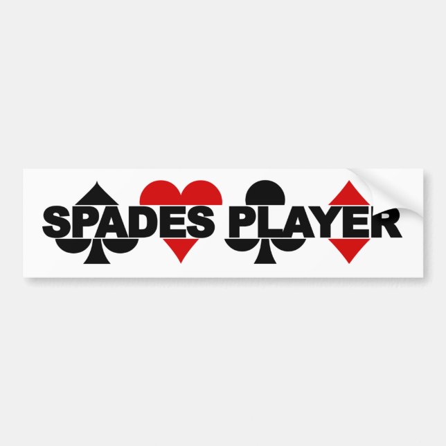 Autoaufkleber für Spades Player (Vorne)