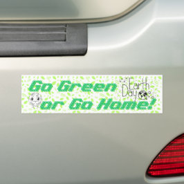 Autoaufkleber "Go Green or Go Zuhause"
