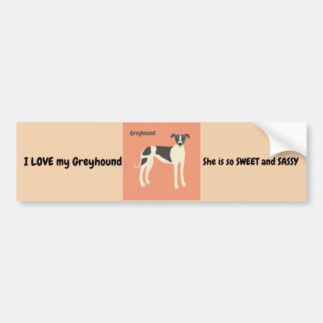 Autoaufkleber Greyhound Dog (Vorne)