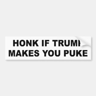 Autoaufkleber: Honk, wenn Trumpf Sie kotzen lässt Autoaufkleber