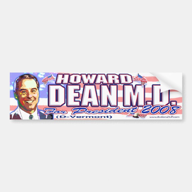 Autoaufkleber Howard Dean '08 (Vorne)