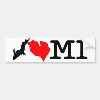 Autoaufkleber ♥ I MI (i-Herz Michigan)