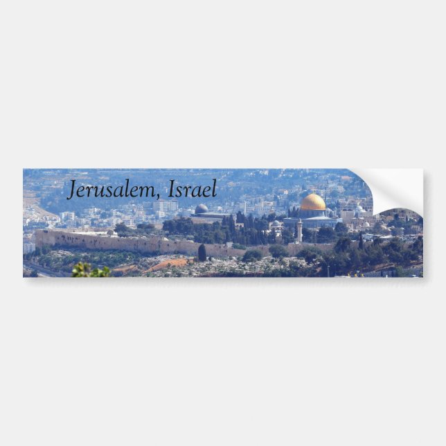 Autoaufkleber Jerusalems, Israel (Vorne)