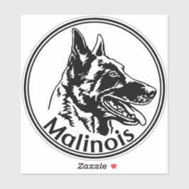 Autoaufkleber Malinois klassisch rund Aufkleber