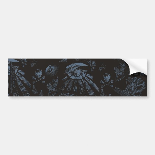 Autoaufkleber Masonic Fantasy Blue (Vorne)