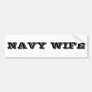 Autoaufkleber Navy Ehefrau