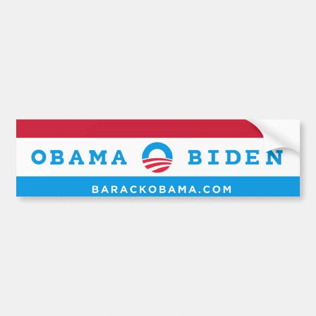 Autoaufkleber Obama Biden (rot, weiß und Blau) (Vorne)