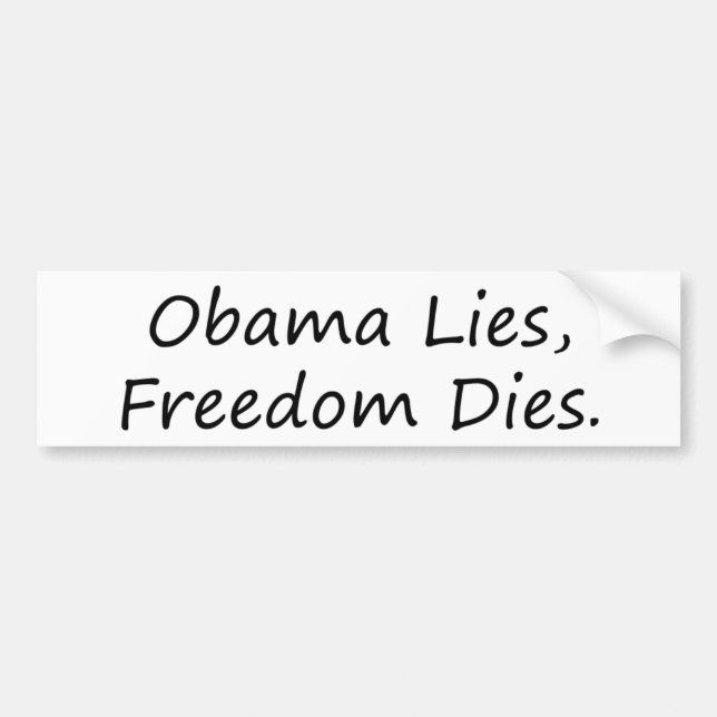 Autoaufkleber - Obama liegt Freiheitswürfel (Vorne)