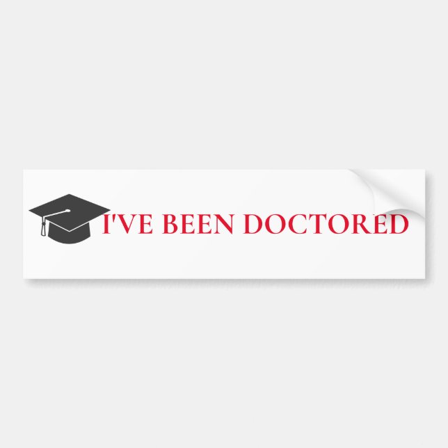 Autoaufkleber Phd oder Doktorat (Vorne)