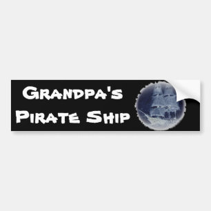 Autoaufkleber "PIRATE-SCHIFF VON GRANDPA"