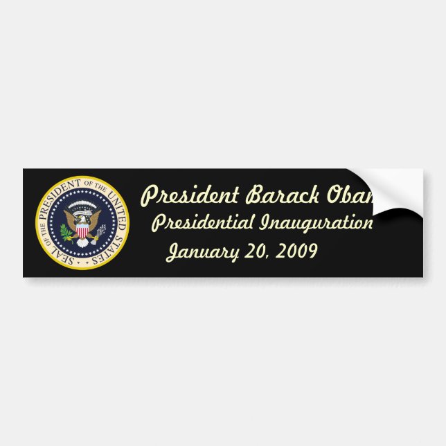Autoaufkleber Präsidenten-Obama Inauguration (Vorne)