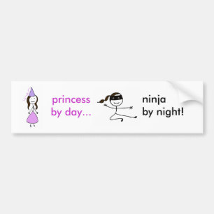 Autoaufkleber Prinzessin-Ninja