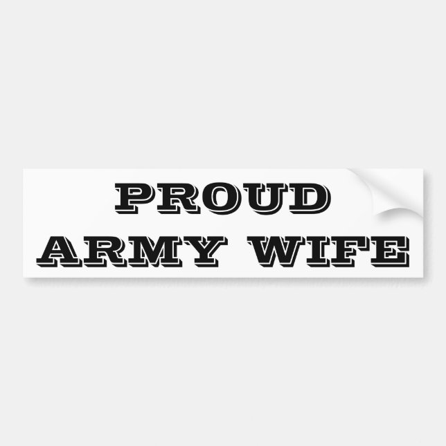 Autoaufkleber Proud Army Ehefrau (Vorne)