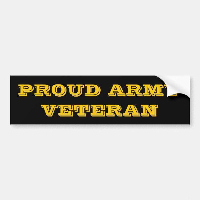 Autoaufkleber Proud Army Veteran (Vorne)