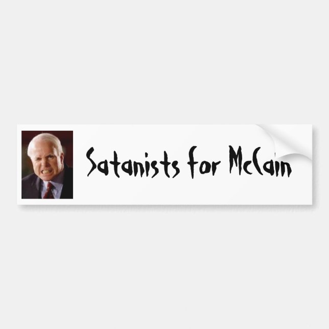 Autoaufkleber: Satanists für McCain Autoaufkleber (Vorne)