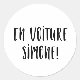 Autoaufkleber Simone Runder Aufkleber