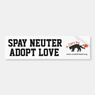 Autoaufkleber: Spay Neutrum adoptieren Liebe Autoaufkleber