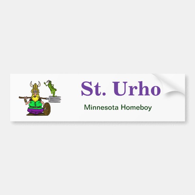 Autoaufkleber St. Urho mit Friedensheuschrecke (Vorne)