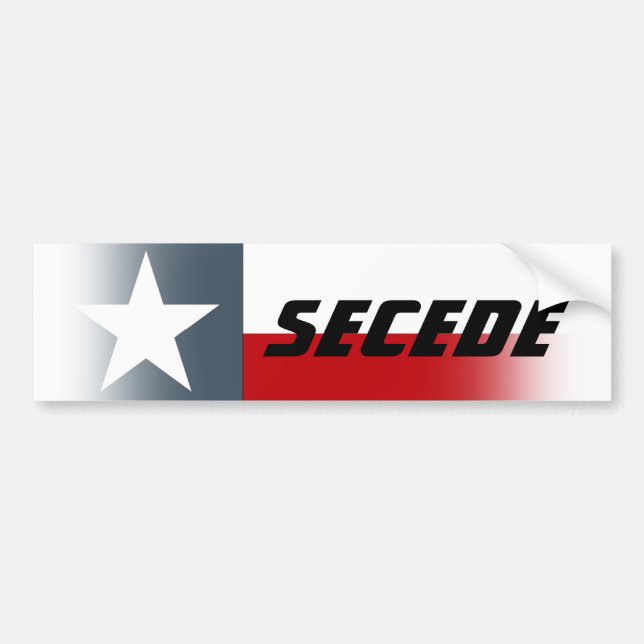 Autoaufkleber-Texas-Flagge verblassen Secede Autoaufkleber (Vorne)