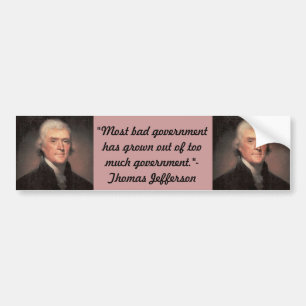 Autoaufkleber: Thomas Jefferson Autoaufkleber