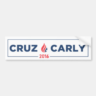 Autoaufkleber-Weiß Ted Cruz Carly Fiorina Autoaufkleber
