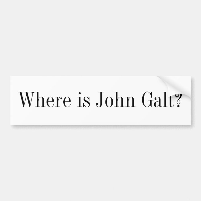 Autoaufkleber - wo ist John Galt? (Vorne)