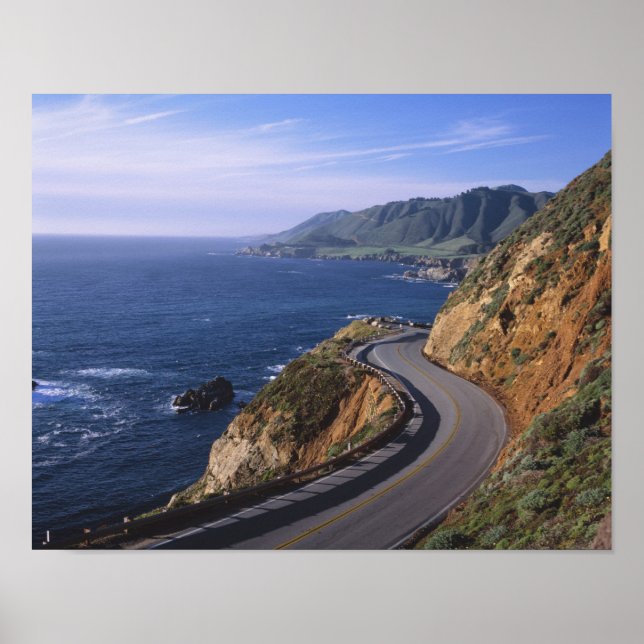 Autobahn 1 entlang der kalifornischen Küste in der Poster (Vorne)