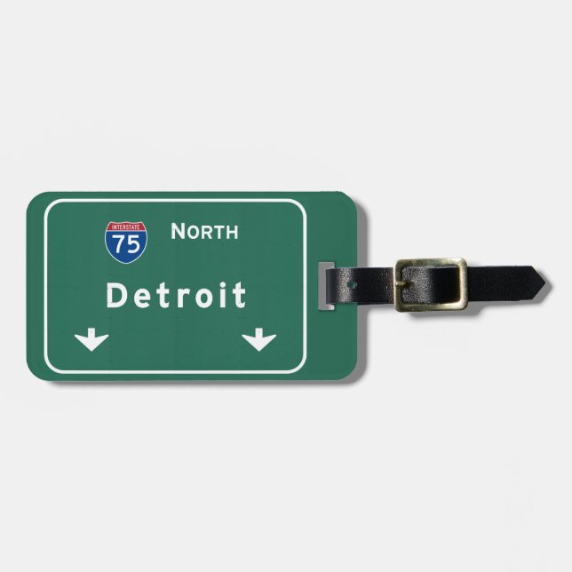 Autobahn-Autobahn Detroits Michigan MI: Gepäckanhänger (Vorderseite horizontal)