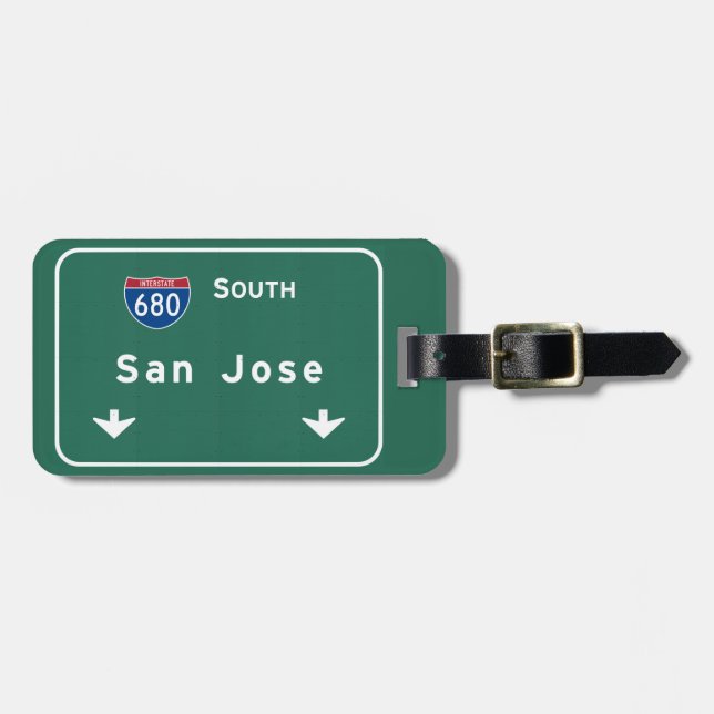Autobahn-Autobahn San Jose Kalifornien: Gepäckanhänger (Vorderseite horizontal)