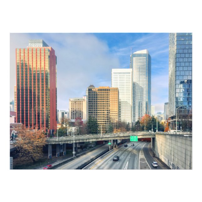 Autobahn bis Seattle Fotodruck (Vorne)