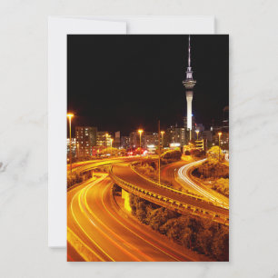 Autobahn in Auckland Dankeskarte