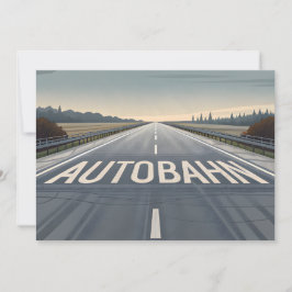 Autobahn Infinite Road Perspective Art Feiertagskarte