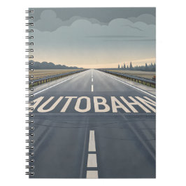 Autobahn Infinite Road Perspective Art Notizblock