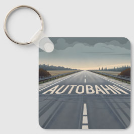 Autobahn Infinite Road Perspective Art Schlüsselanhänger