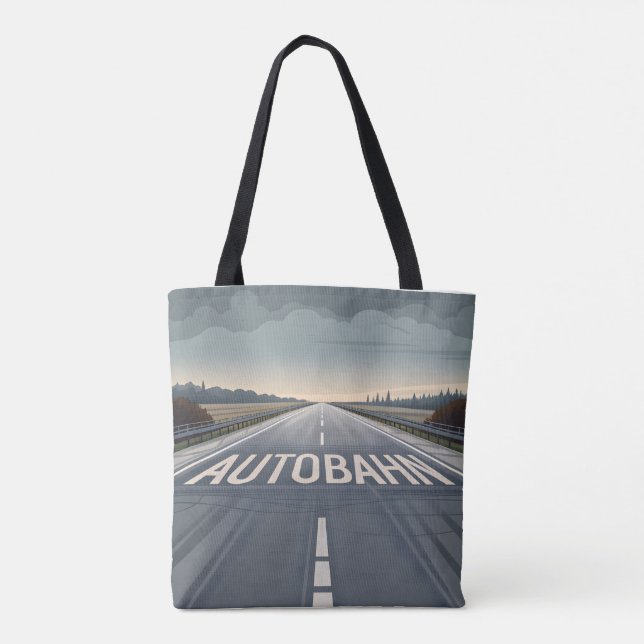 Autobahn Infinite Road Perspective Art Tasche (Rückseite)