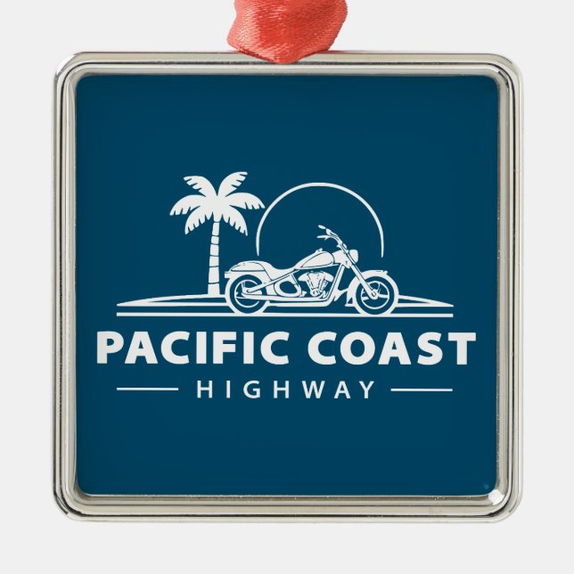 Autobahn Pazifische Küste Ornament Aus Metall (Vorne)