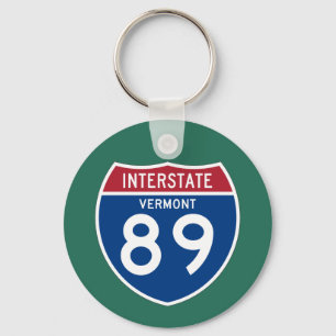 Autobahn-Schild Vermont VT I-89 - Schlüsselanhänger