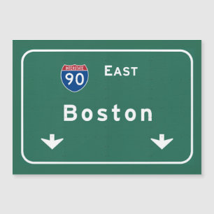 Autobahn-Straße Bostons Massachusetts MA: Magnetkarte