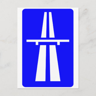 Autobahn-Zeichen Postkarte