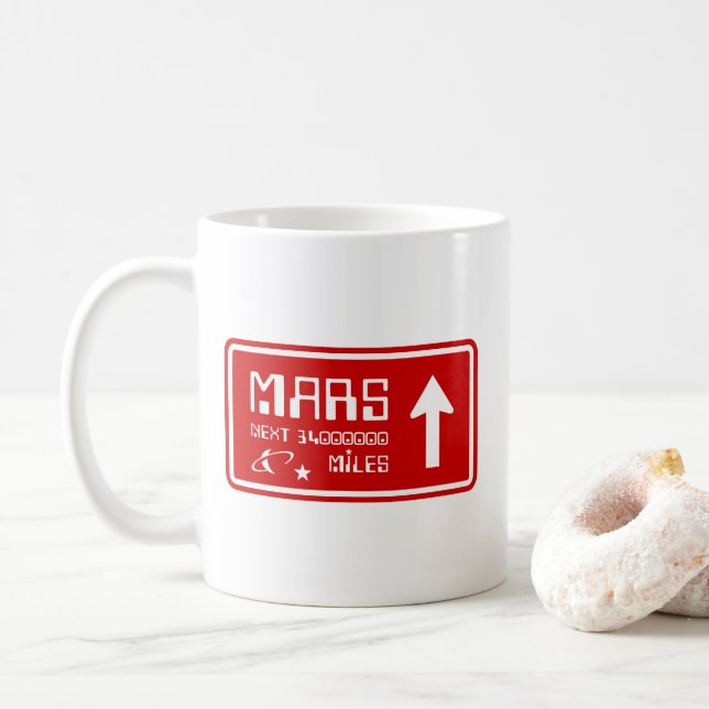 Autobahnabfahrt Mars Kaffeetasse (Mit Donut)