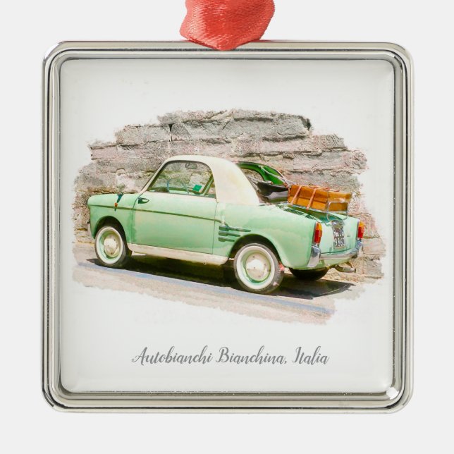Autobianchi Bianchina | Minicar aus Italien Ornament Aus Metall (Vorne)