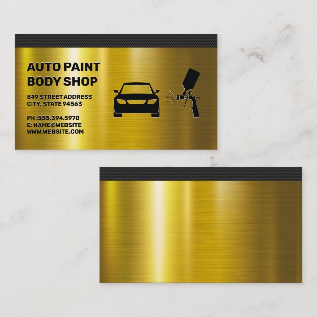 Autobody Paint Shop Visitenkarte (Vorne/Hinten)