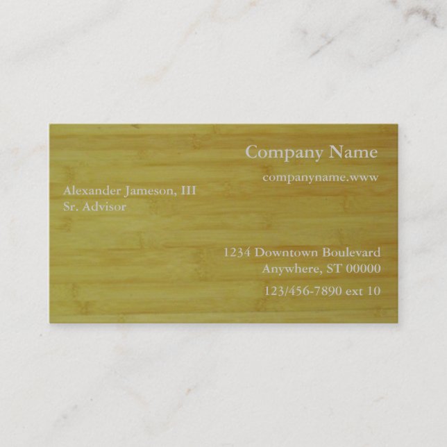 Autobus. Carte - panneaux en bambou (Devant)