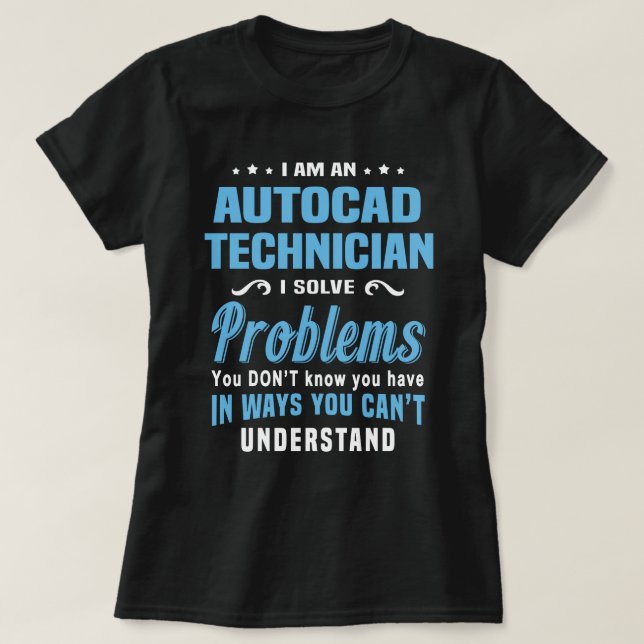 Autocad-Techniker T-Shirt (Design vorne)