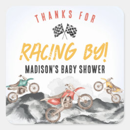 Autocar Baby shower vélo droit Favoriser Sticker